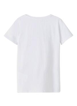 T-Shirt Name It Jase Happy Branco para Menina