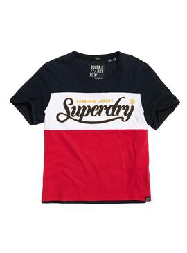 T-Shirt Superdry Premium Luxe Colorblock Mulher