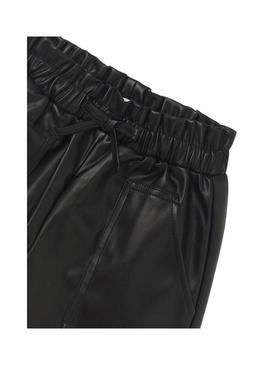 Short Mayoral Couro Sintético Preto para Menina