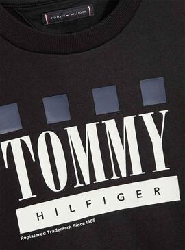 Sweat Tommy Hilfiger Logo Preto para Menino