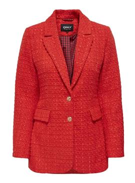 Blazer Only Kennedy Boucle Laranja para Mulher