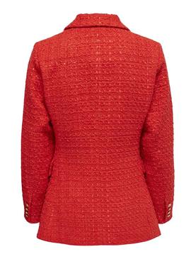 Blazer Only Kennedy Boucle Laranja para Mulher