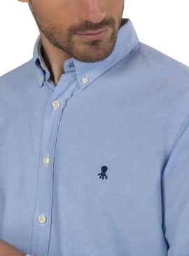 Camisa El Pulpo Oxford Lisa Azul para Homem