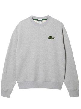 Sweat Lacoste Loose Fit Cinza para Homem