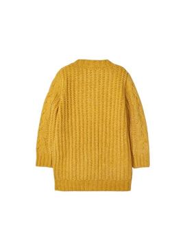 Casaca Mayoral Tricot Tranças Amarilla para Menina
