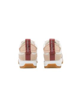Sapatilhas Calvin Klein New Retro Run bege