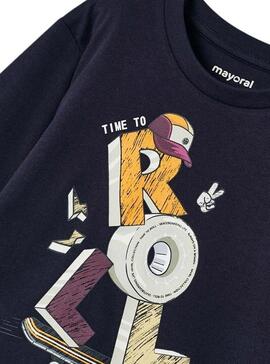 T-Shirt Mayoral Rolo Skater Marina para Menino