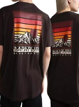 T-Shirt Napapijri Hill SS Preto Unissex