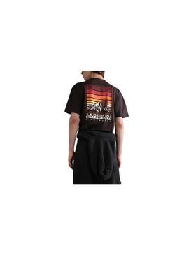 T-Shirt Napapijri Hill SS Preto Unissex