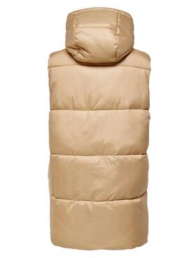 Colete Only Demy Padded Camel para Mulher