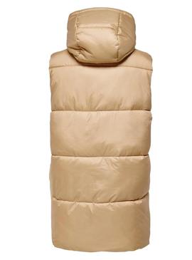 Colete Only Demy Padded Camel para Mulher