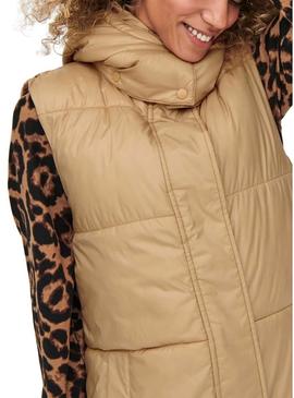 Colete Only Demy Padded Camel para Mulher