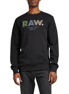 Sweat G-Star Multi Colored Raw Preto Homem