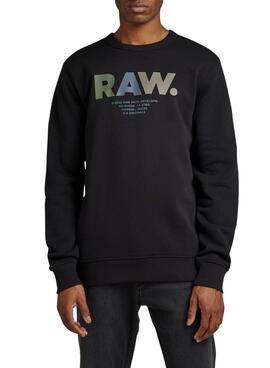 Sweat G-Star Multi Colored Raw Preto Homem