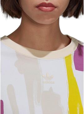 T-Shirt Adidas Crop Thebe Magugu para Mulher