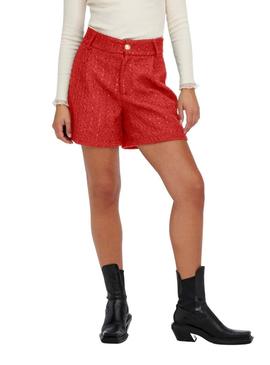 Short Only Kennedy Boucle Laranja para Mulher