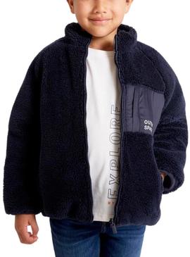 Casaca Mayoral Reversível Shearling Azul Marinho Menino