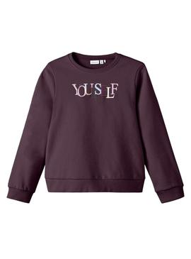 Sweat Name It Naself Bordeaux para Menina