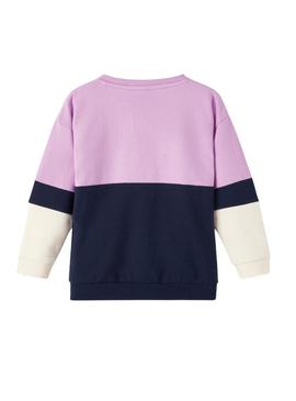 Sweat Name It Roxo Flarke para Menina