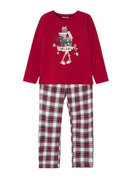 Pijamas Mayoral Presentes e Frames Vermelho para Menina