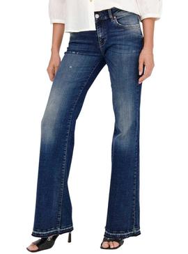 Jeans Only Tiger Flare Azul para Mulher