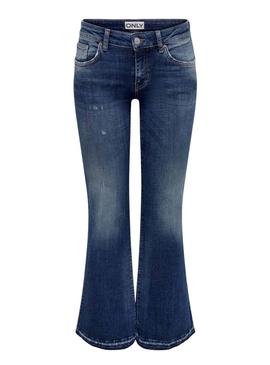 Jeans Only Tiger Flare Azul para Mulher