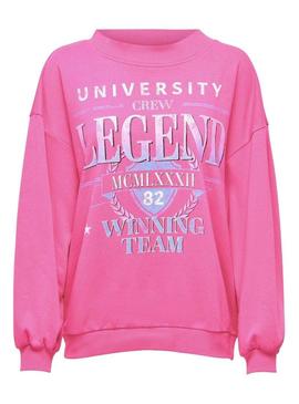 Sweat Only Luna University Fucsia para Mulher