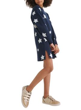 Vestido Mayoral Estrelas Azul Marinho para Menina