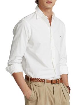 Camisa Polo Ralph Lauren Oxford Branco para Homem