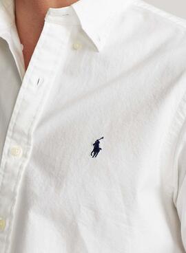 Camisa Polo Ralph Lauren Oxford Branco para Homem