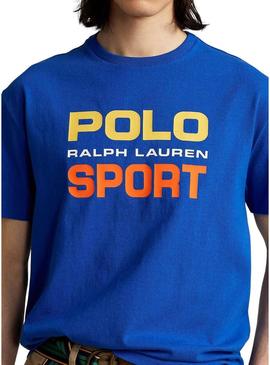 T-Shirt Polo Ralph Lauren Sport Azul para Homem