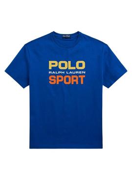 T-Shirt Polo Ralph Lauren Sport Azul para Homem