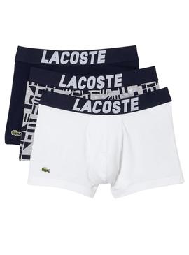 Pack 3 Cuecas Lacoste Boxers Branco Homem