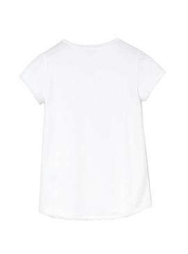 T-Shirt Lacoste Logo Branco Menina