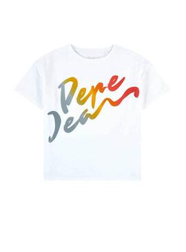 T-Shirt Pepe Jeans Branco Meg Menina