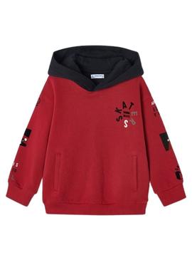 Sweat Mayoral Flock Parches Vermelho para Menino