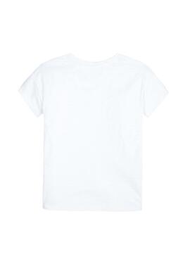 T-Shirt Tommy Hilfiger Colored Logo Branco Menina