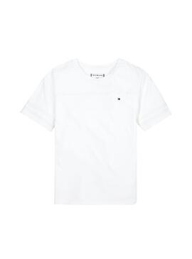 T-Shirt Tommy Hilfiger Sporty fita de malha branca