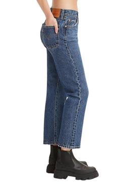 Jeans Levis 501 Crop Azul para Mulher