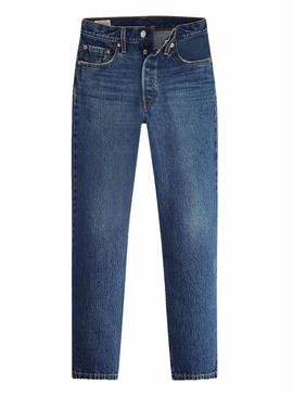 Jeans Levis 501 Crop Azul para Mulher