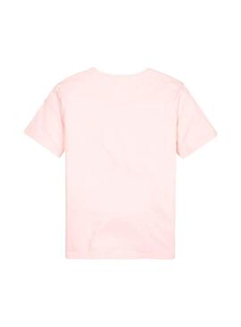 T-Shirt Tommy Hilfiger Flag ícone rosa Ni um