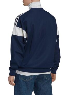 Sweat Adidas Adicolor Classics Cut Line Azul Marinho