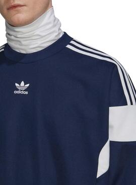 Sweat Adidas Adicolor Classics Cut Line Azul Marinho