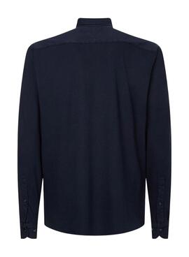 Camisa Tommy Hilfiger Piqué para Homem Azul Marinho