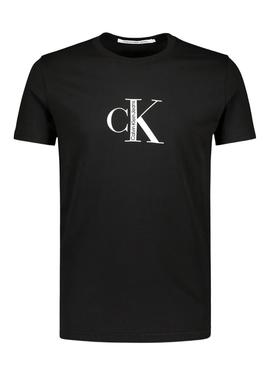 T-Shirt Calvin Klein Institucional Homem Preto