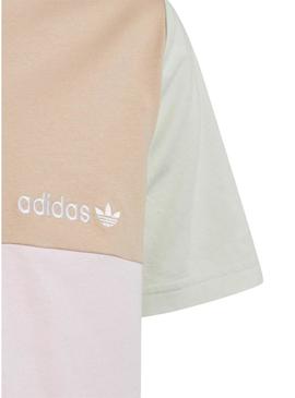 T-Shirt Adidas Colorblock Pastel Menino e Menina
