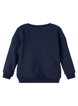 Sweat Nome TI Nida Impresso para Menina Azul Marinho