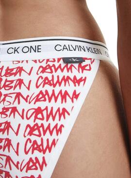 Impressão do logotipo Braga Calvin Klein Mulher Vermelho e Branco