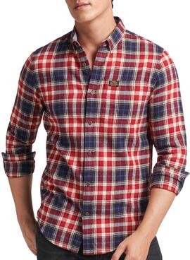 Camisa Superdry Lenhador Frames para Homem Vermelho