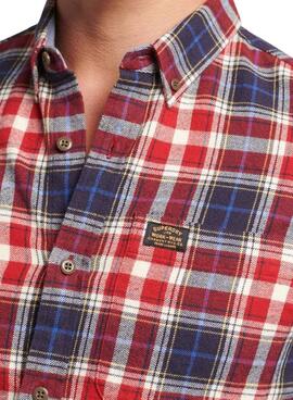 Camisa Superdry Lenhador Frames para Homem Vermelho